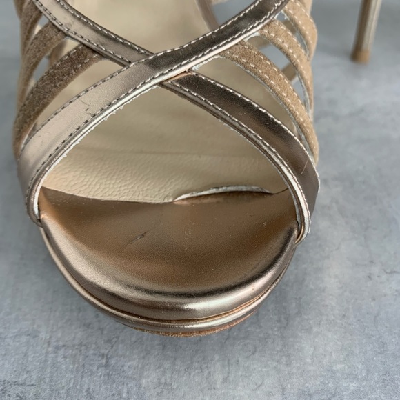 Jimmy Choo, Virginia Gold Metallic Heel - Picture 8 of 15
